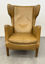 Fritz Hansen Leather Wingback Chair