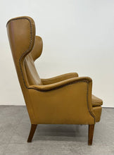 Fritz Hansen Leather Wingback Chair
