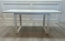 White Extension Dining Table with Glass Top
