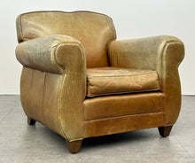 Gold & Williams Leather Chair and Ottoman