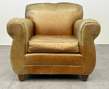 Gold & Williams Leather Chair and Ottoman