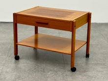 Danish Teak Rolling End Table