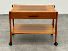 Danish Teak Rolling End Table