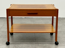 Danish Teak Rolling End Table