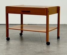 Danish Teak Rolling End Table