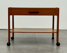 Danish Teak Rolling End Table