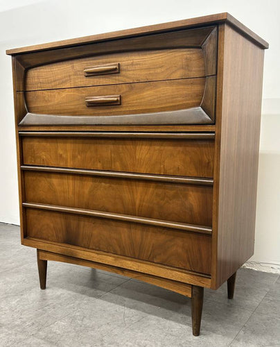 Walnut 4 Drawer Highboy Dresser