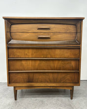 Walnut 4 Drawer Highboy Dresser