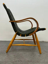 Swedish Lounge Chair with Webbed Seat