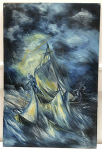 Sailboat Painting by Ed Cardinal