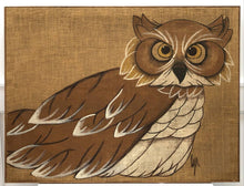 Owl on Burlap by Tao Gaea