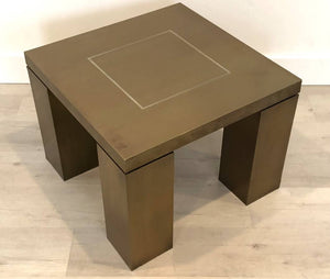 Bronze Tone Side Table by Gray Design