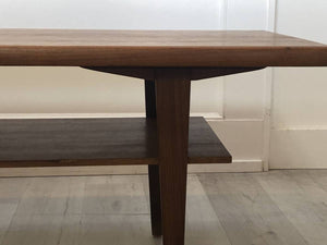 Teak Danish Modern Coffee Table w/ Lower Shelf