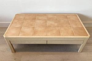 Modernist Tile Top Coffee Table with Drawers