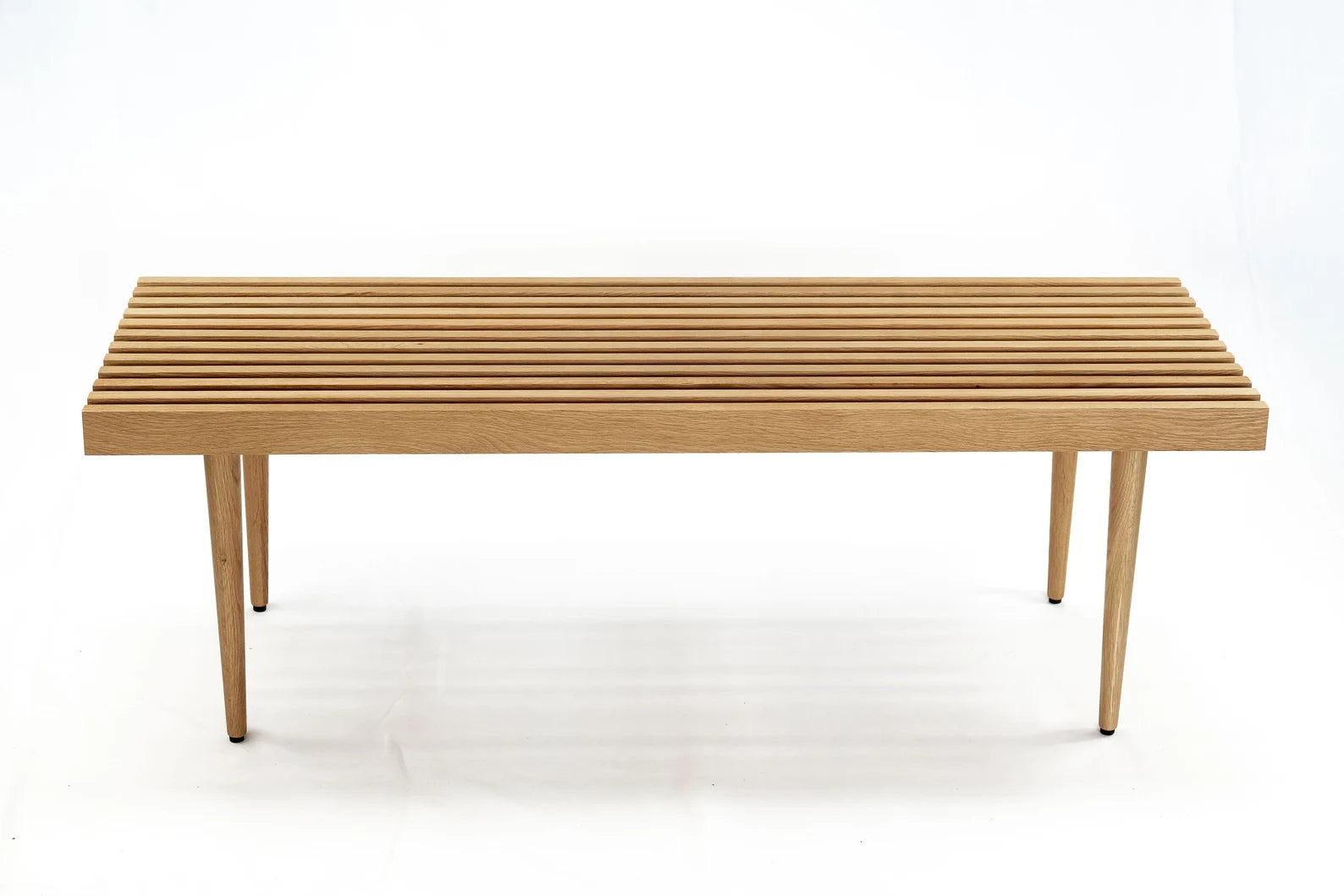 Oak Slat Bench – Split Level Modern - Main Image