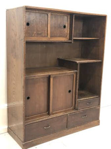 Vintage Tansu Cabinet Storage Chest Bookshelf