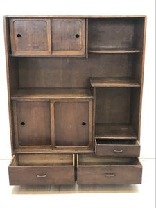 Vintage Tansu Cabinet Storage Chest Bookshelf