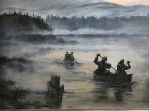 Canoeing Painting