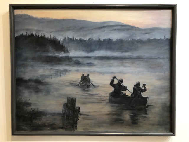 Canoeing Painting